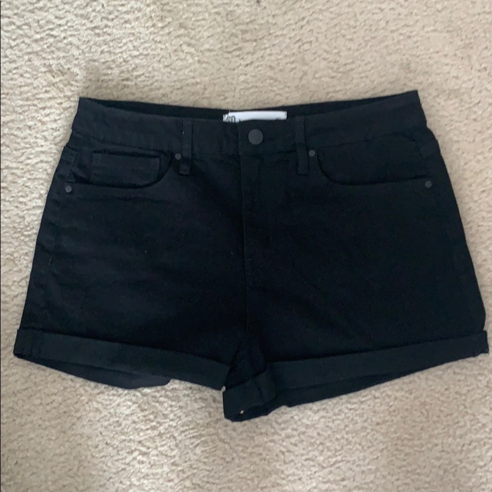 High waisted black shorts